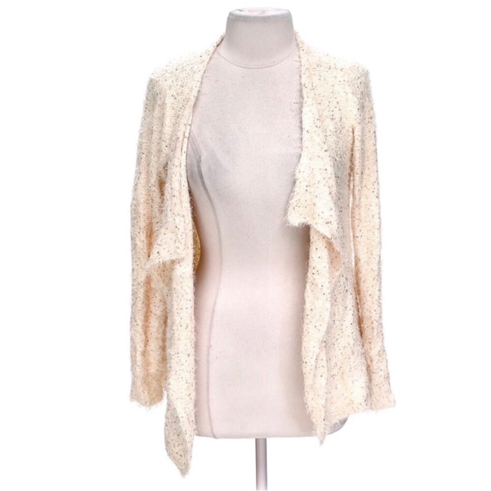 NWOT Say What? Fuzzy Sequin Cardigan